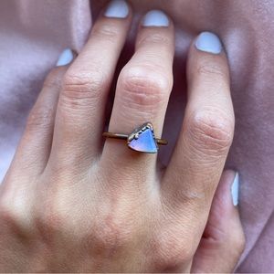 Opal Copper ring - Size 6.5